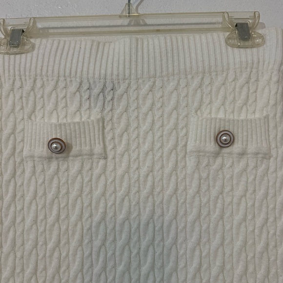 High Waist | Cream | Ribbed Maxi Pencil Skirt | Sz L  NWOT - Picture 3 of 9